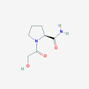 2-Pyrrolidinecarboxamide,1-(hydroxyacetyl)-,(S)-(9CI) structure, CAS 96166-39-1