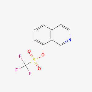 Trifluoro-methanesulfonic acid isoquinolin-8-yl ester structure, CAS 1086392-54-2