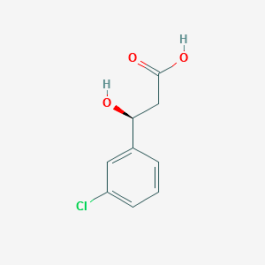 (3S)-3-(3-chlorophenyl)-3-hydroxypropanoic acid structure, CAS 625095-56-9