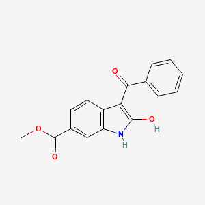 (Z)-methyl 3-(hydroxy(phenyl)methylene)-2-oxoindoline-6-carboxylate structure, CAS 2093243-16-2