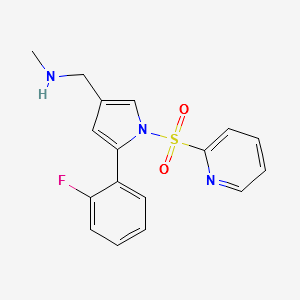 1-(5-(2-fluorophenyl)-1-(pyridin-2-ylsulfonyl)-1H-pyrrol-3-yl)-N- methylmethanamine fumarate structure, CAS 928615-46-7