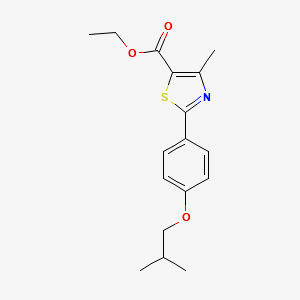 ethyl 2-(3-cyano-4-isobutoxyphenyl)-4-methylthiazole-5-carboxylate structure, CAS 144060-97-9