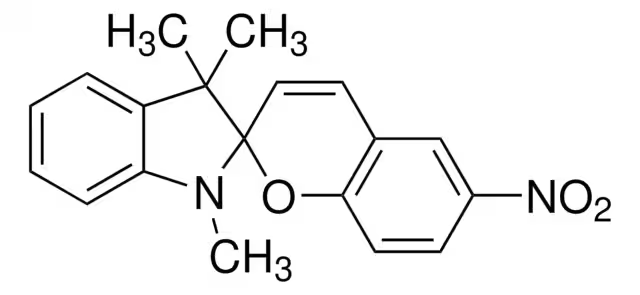 1,3,3-TRIMETHYLINDOLINO-6'-NITROBENZOPYRYLOSPIRAN structure, CAS 1498-88-0