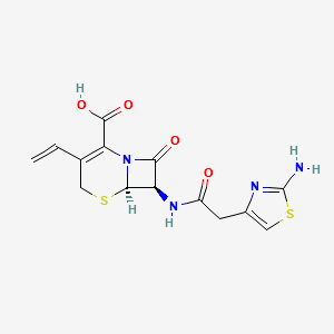 (6R-trans)-7-[[(2-AMino-4-thiazolyl)acetyl]aMino]-3-ethenyl-8-oxo-5-thia-1-azabicyclo[4.2.0]oct-2-ene-2-carboxylic Acid structure, CAS 79350-10-0