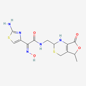 Cefdinir IMpurity 3 (Cefdinir Decarboxy Open Ring Lactone (Mixture of A and B)) structure, CAS 178949-04-7