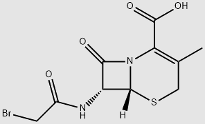 Cefathiamidine impurity 12/(6R,7R)-7-(2-bromoacetamido)-3-methyl-8-oxo-5-thia-1-azabicyclo[4.2.0]oct-2-ene-2-carboxylic acid structure, CAS 58197-02-7