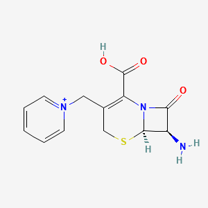 Ceftazidime impurity 3/Ceftazidime EP Impurity C/(6R,7R)-7-amino-8-oxo-3-(pyridin-1-ium-1-ylmethyl)-5-thia-1-azabicyclo[4.2.0]oct-2-ene-2-carboxylate structure, CAS 41360-25-2