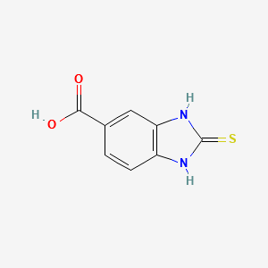 2-MERCAPTO-5-BENZIMIDAZOLECARBOXYLIC ACID structure, CAS 58089-25-1