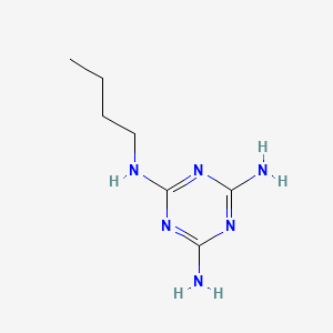 2-N-BUTYLAMINO-4,6-DIAMINO-1,3,5-TRIAZINE structure, CAS 5606-24-6