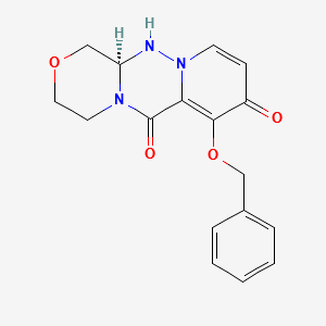 (R)-7-(benzyloxy)- 3,4,12,12a-tetrahydro- 1H-[1,4]oxazino[3,4- c]pyrido[2,1-f][1,2,4]- triazine-6,8-dione structure, CAS 1985607-70-2
