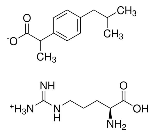 L-Arginine, α-Methyl-4-(2-Methylpropyl)benzeneacetate structure, CAS 57469-82-6