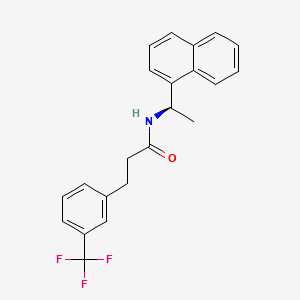 N-((R)-1-(naphthalen-1-yl)ethyl)-3-(3-(trifluoroMethyl)phenyl)propanaMide structure, CAS 1005450-55-4