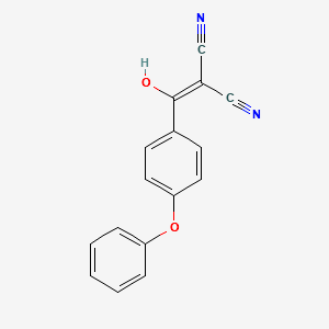 Propanedinitrile, 2-[hydroxy(4-phenoxyphenyl)Methylene]- structure, CAS 330792-68-2