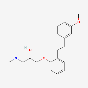 1-(Dimethylamino)-3-(2-(3-methoxyphenethyl)phenoxy)propan-2-ol structure, CAS 135963-42-7
