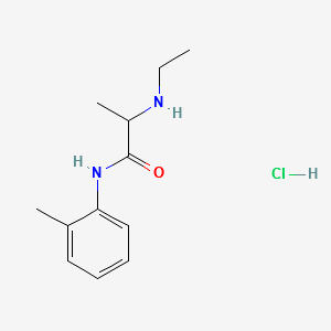 2-(Ethylamino)-o-propionotoluidide Hydrochloride structure, CAS 35891-75-9