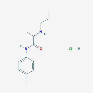 2-(propylamino)-N-(p-tolyl)propanamide hydrochloride structure, CAS 35891-99-7