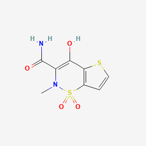 4-Hydroxy-2-methyl-2H-thieno[2,3-e]-1,2-thiazine-3-carboxamide 1,1-dioxide structure, CAS 105410-48-8