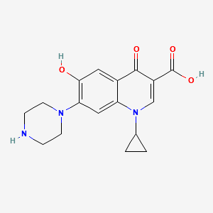 6-Hydroxy-6-defluoro Ciprofloxacin structure, CAS 226903-07-7