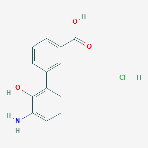 3'-aMino-2'-hydroxy-[1,1'-biphenyl]-3-carboxylic acid hydrochloride structure, CAS 376591-97-8