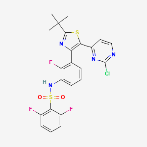 N-{3-[5-(2-chloro-4-pyriMidinyl)-2-(1,1-diethylethyl)-1,3-thiazol-4-yl]-2-fluoraphenyl}-2,6-difluorobenzenesulfonaMide structure, CAS 1195768-23-0