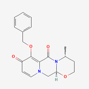 (4R,12aS)-7-(benzyloxy)-4-Methyl-3,4-dihydro-2H-[1,3]oxazino[3,2-d]pyrido[1,2-a]pyrazine-6,8(12H,12aH)-dione structure, CAS 1206102-09-1