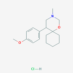(5RS)-5-(4-Methoxyphenyl)-3-Methyl-1-oxa-3-azaspiro-[5.5]undecane Hydrochloride structure, CAS 93413-56-0