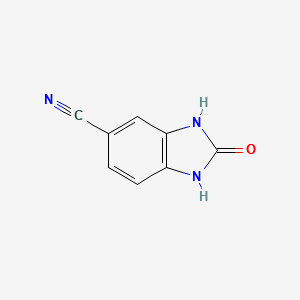2,3-DIHYDRO-2-OXO-1H-BENZIMIDAZOLE-5-CARBONITRILE structure, CAS 221289-88-9