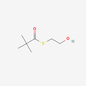 S-2-hydroxyethyl 2,2-dimethylpropanethioate structure, CAS 153121-88-1