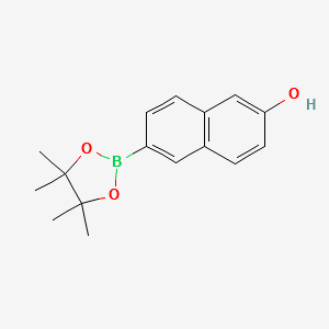 6-(4,4,5,5-tetramethyl-1,3,2-dioxaborolan-2-yl)naphthalen-2-ol structure, CAS 269410-21-1