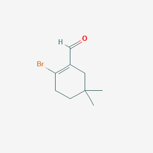 2-BroMo-5,5-diMethylcyclohex-1-enecarbaldehyde structure, CAS 1053265-66-9