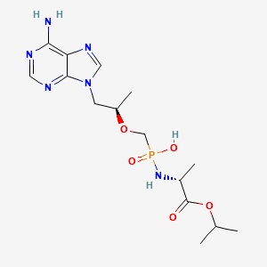 Tenofovir Alafenamide O-Desphenyl Impurity structure, CAS 376633-26-0
