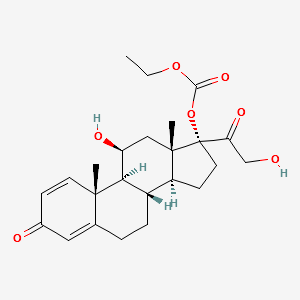 prednisolone 17-ethylcarbonate structure, CAS 104286-02-4