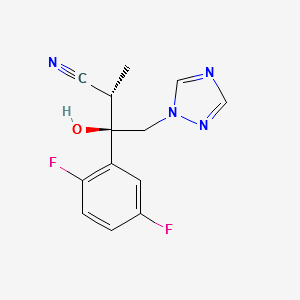 (αS,βR)-β-(2,5-Difluorophenyl)-β-hydroxy-α-Methyl-1H-1,2,4-triazole-1-butanenitrile structure, CAS 241479-74-3