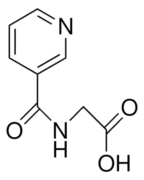 N-Nicotinoylglycine structure, CAS 583-08-4