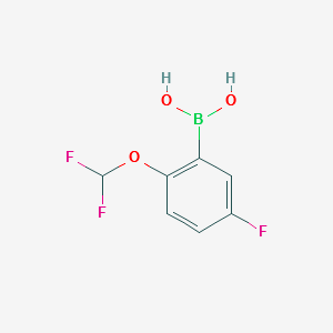 1-difluoromethoxy-4-fluoro-benzeneboronic acid structure, CAS 958451-71-3