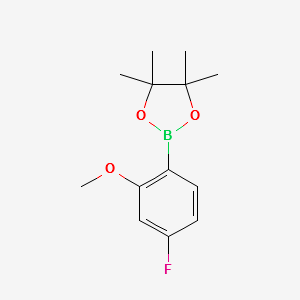 4-Fluoro-2-Methoxybenzeneboronic acid pinacol ester structure, CAS 624741-83-9