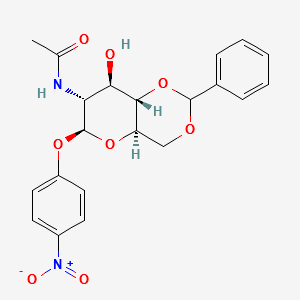 4-Nitrophenyl2-acetamido-2-deoxy-4,6-O-benzylidene-b-D-glucopyranoside structure, CAS 19234-58-3