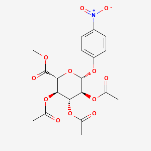 METHYL-((4-NITROPHENYL)-2,3,4-TRI-O-ACETYL-BETA-D-GLUCOPYRANOSIDE)URONATE structure, CAS 18472-49-6