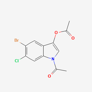 1-Acetyl-5-broMo-6-chloro-1H-indol-3-yl acetate structure, CAS 108847-96-7