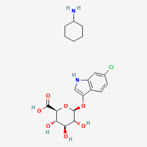 (6-Chloro-3-indolyl)-β-D-glucuronide cyclohexylammonium salt structure, CAS 138182-20-4