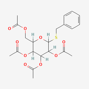 beta.-D-Glucopyranoside, phenylmethyl 1-thio-, tetraacetate structure, CAS 6612-63-1