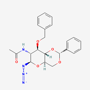 2-ACETAMIDO-3-O-BENZYL-4,6-O-BENZYLIDENE-2-DEOXY-BETA-D-GLUCOPYRANOSYL AZIDE structure, CAS 80887-27-0