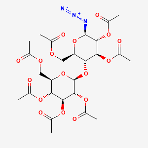HEPTA-O-ACETYL-BETA-LACTOSYL AZIDE structure, CAS 30854-62-7