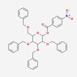 [3,4,5-tris(phenylmethoxy)-6-(phenylmethoxymethyl)oxan-2-yl] 4-nitrobenzoate structure, CAS 54423-54-0