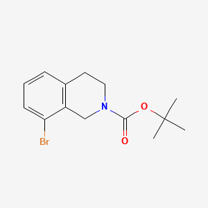 TERT-BUTYL 8-BROMO-3,4-DIHYDROISOQUINOLINE-2(1H)-CARBOXYLATE structure, CAS 893566-75-1