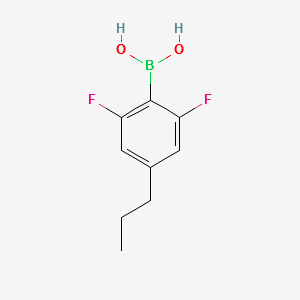 2,6-Difluoro-4-propylphenylboronic acid structure, CAS 1010110-74-3