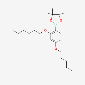 2,4-Bis(hexyloxy)phenylboronic acid pinacol ester structure, CAS 1391734-70-5