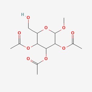 [3,5-diacetyloxy-2-(hydroxymethyl)-6-methoxy-oxan-4-yl] acetate structure, CAS 7468-47-5