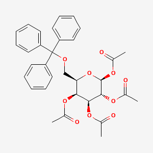 6-O-Trityl-1,2,3,4-tetra-O-acetyl-β-D-galactopyranose structure, CAS 124648-92-6