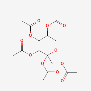 1,2,3,4,5-Penta-O-acetyl-b-D-fructose structure, CAS 20764-61-8